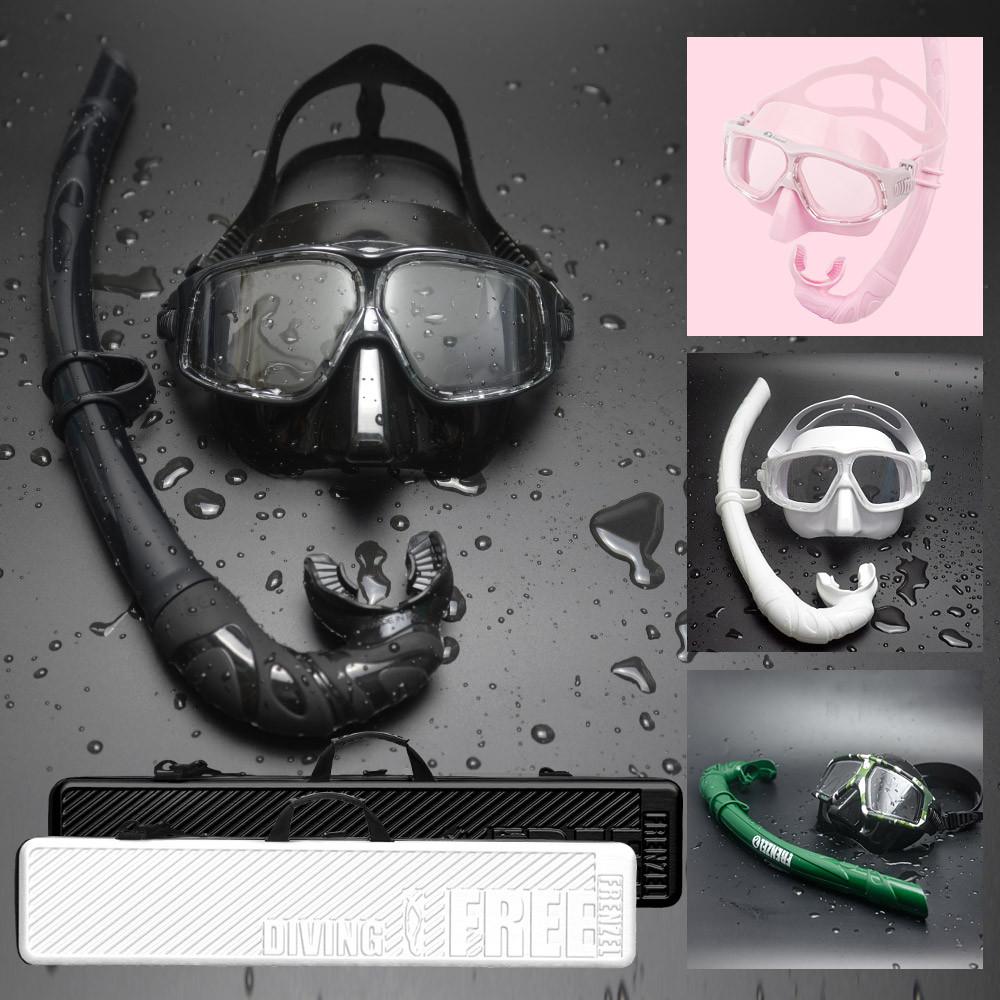 프렌젤 마카롱 프리다이빙 스노클링마스크 세트 핀전용 가방 하드케이스