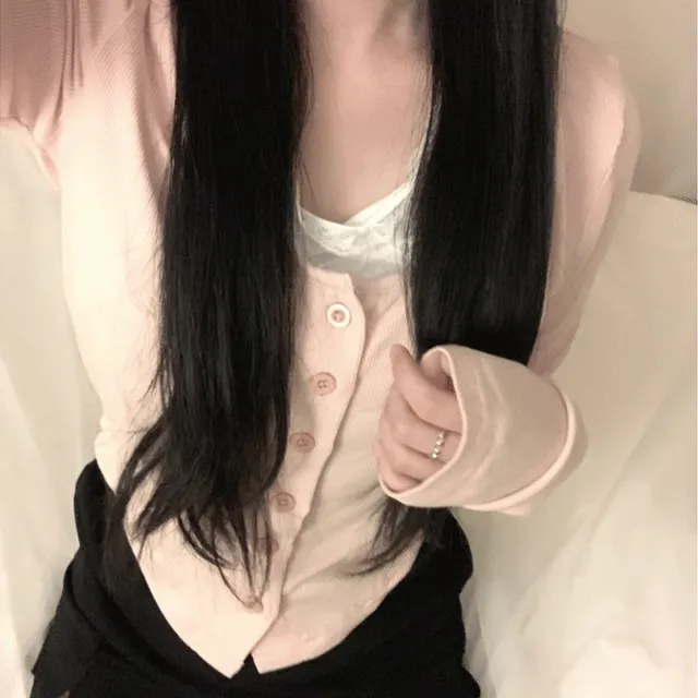 [소량입고*]소프트 밀크 레이스 크롭 가디건 (y2k/핀터레스트/빈티지)