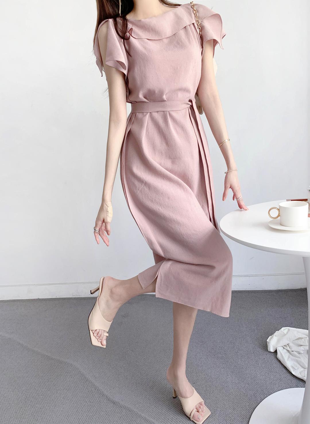 [무배블랙사진추가] 드레시 언발러플 하객룩원피스(2col)