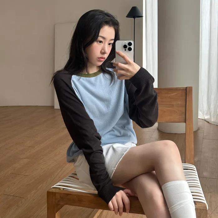 Peter raglan knit (sky blue)