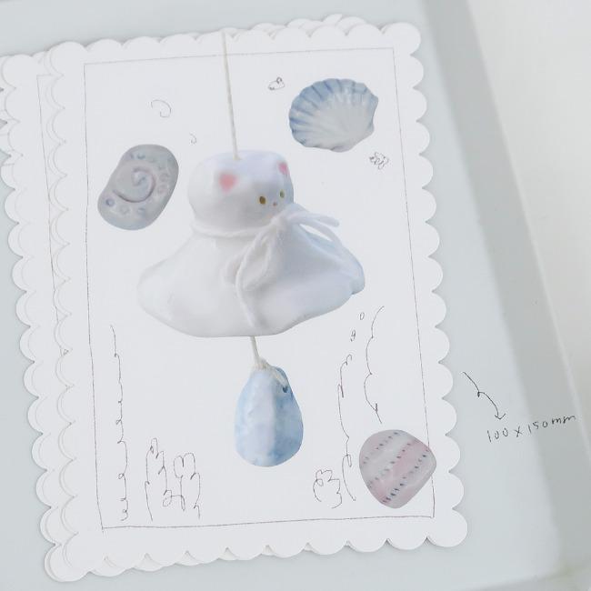 [i live with six cats] [엽서] 물방울 테루테루보즈