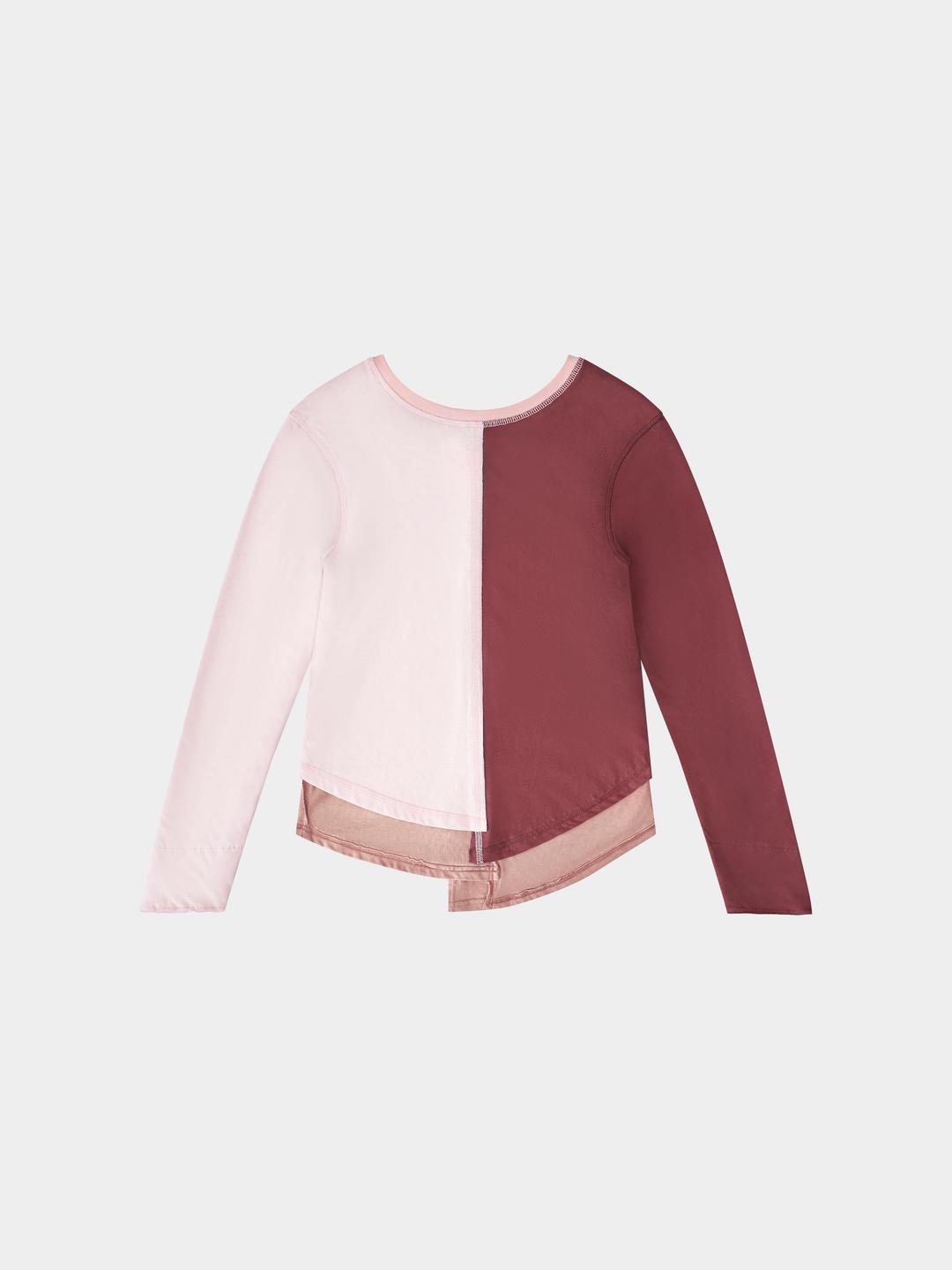 DOUBLE LAYER REVERSIBLE TEE ROSE DUST