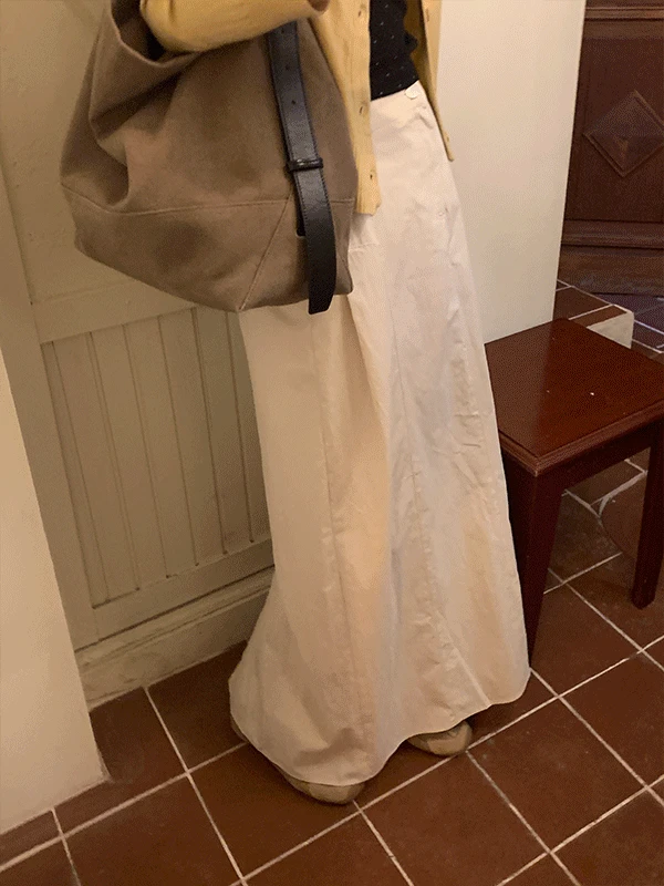 데블론 핀턱 롱 스커트