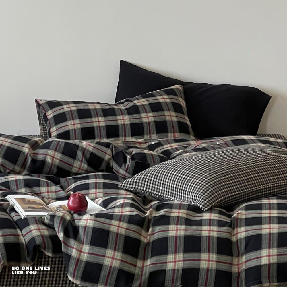 수심 Classic Check Bedding 클래식 체크 베딩  이불 베개 세트 사계절