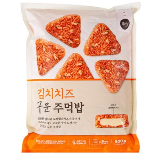 엄지식품 바르다김선생 김치치즈 구운 주먹밥 5개입 500g (1개)