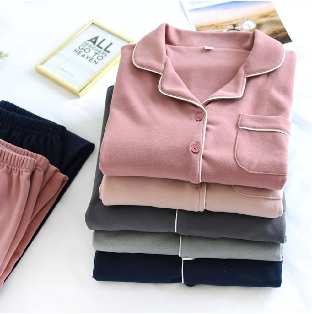 남녀 커플 겨울 폴리스 수면 플리스 잠옷 파자마 상하세트 홈웨어 잠옷