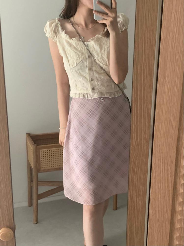 candy check skirt :: 스커트, 체크스커트, 러블리, 여름치마,체크치마,여친룩, 꾸안꾸, 러블리룩, 데일리룩, 데일리