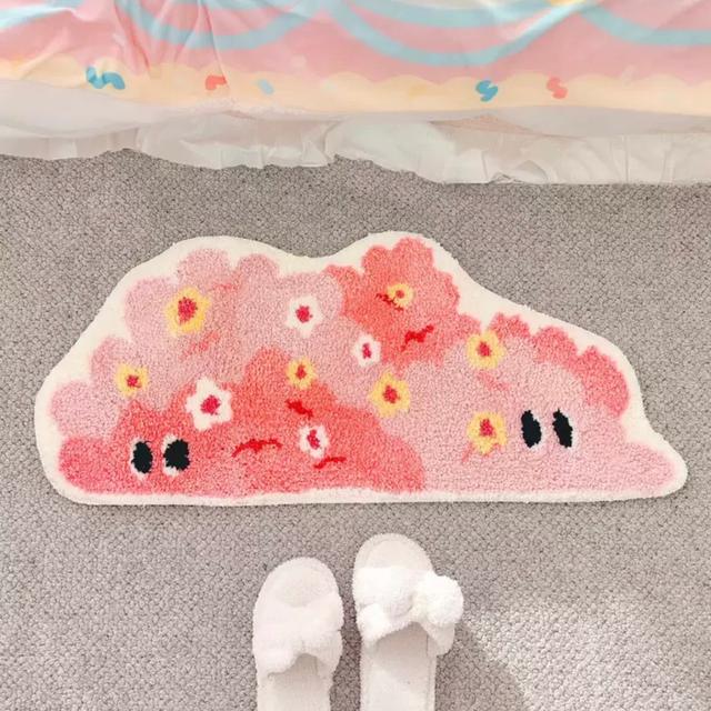 핑크 왕눈이 러그 발매트 침실 거실 화장실 아이방 인테리어 카페트 새달바스켓