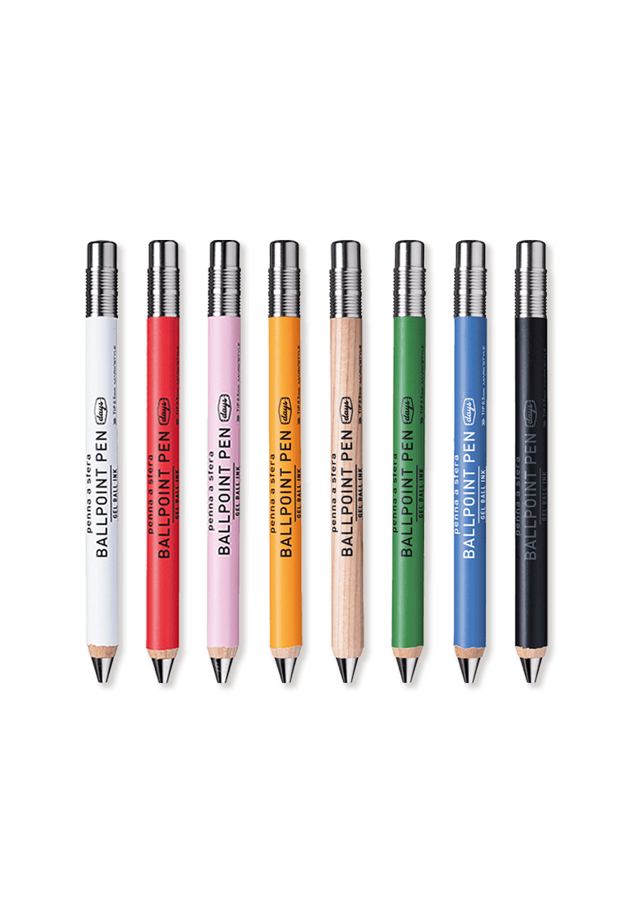 라운드 우드 볼펜  Gel Wood Ballpoint Pen