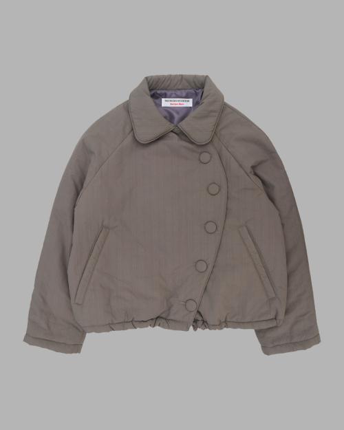 ROUND UNBALANCED PUFF JACKET (BEIGE)