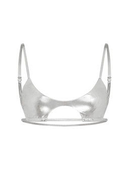 STAR BIKINI TOP SILVER - S