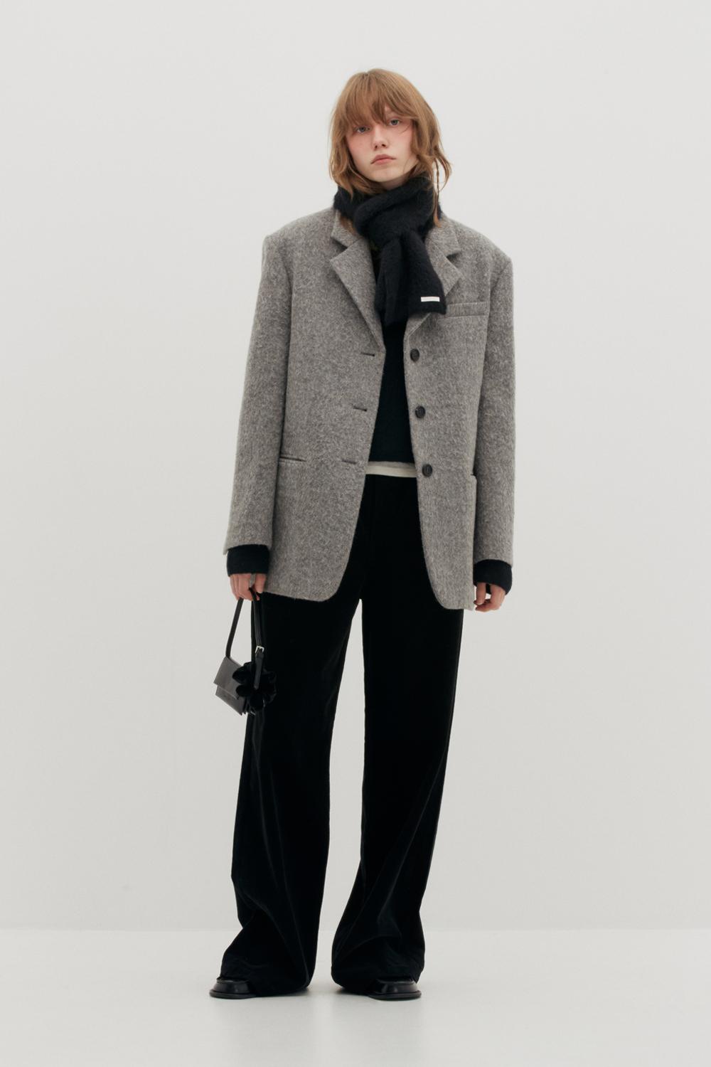 [11/17 순차 예약배송] FINE ALPACA WOOL BLAZER COAT_GREY