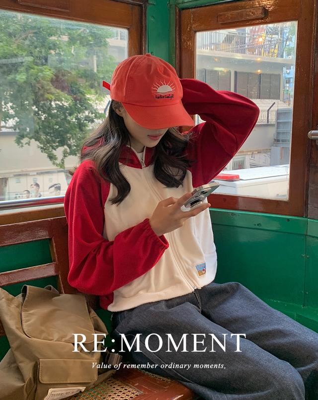 [💗봄신상/RE:MOMENT] made. 퍼비 배색 후드 후리스 집업 3color!
