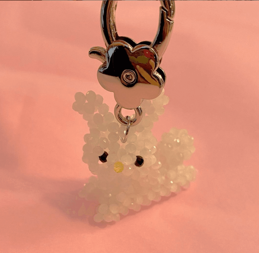 (Swingset) White Rabbit Key Ring