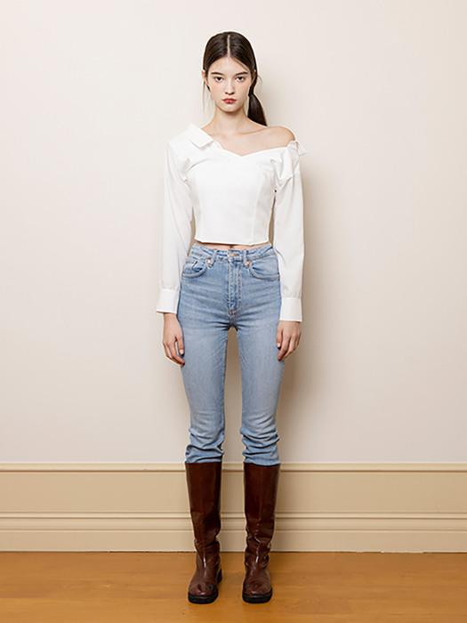 Ines shirts bustier (White)