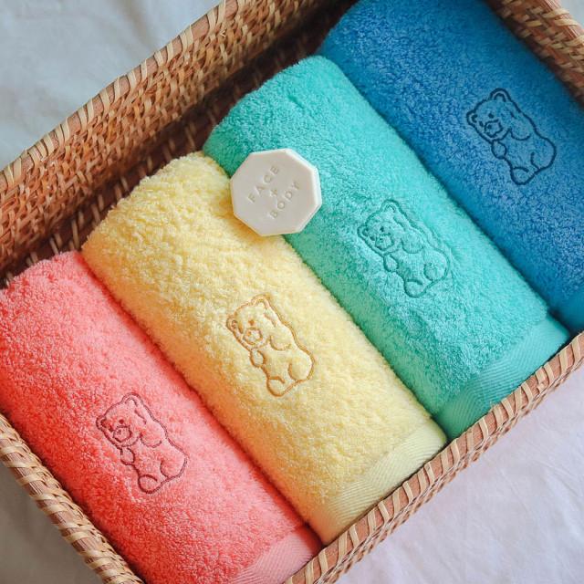 [4매]메종드코튼 젤리 호텔타올 선물세트 코마 40수 200g