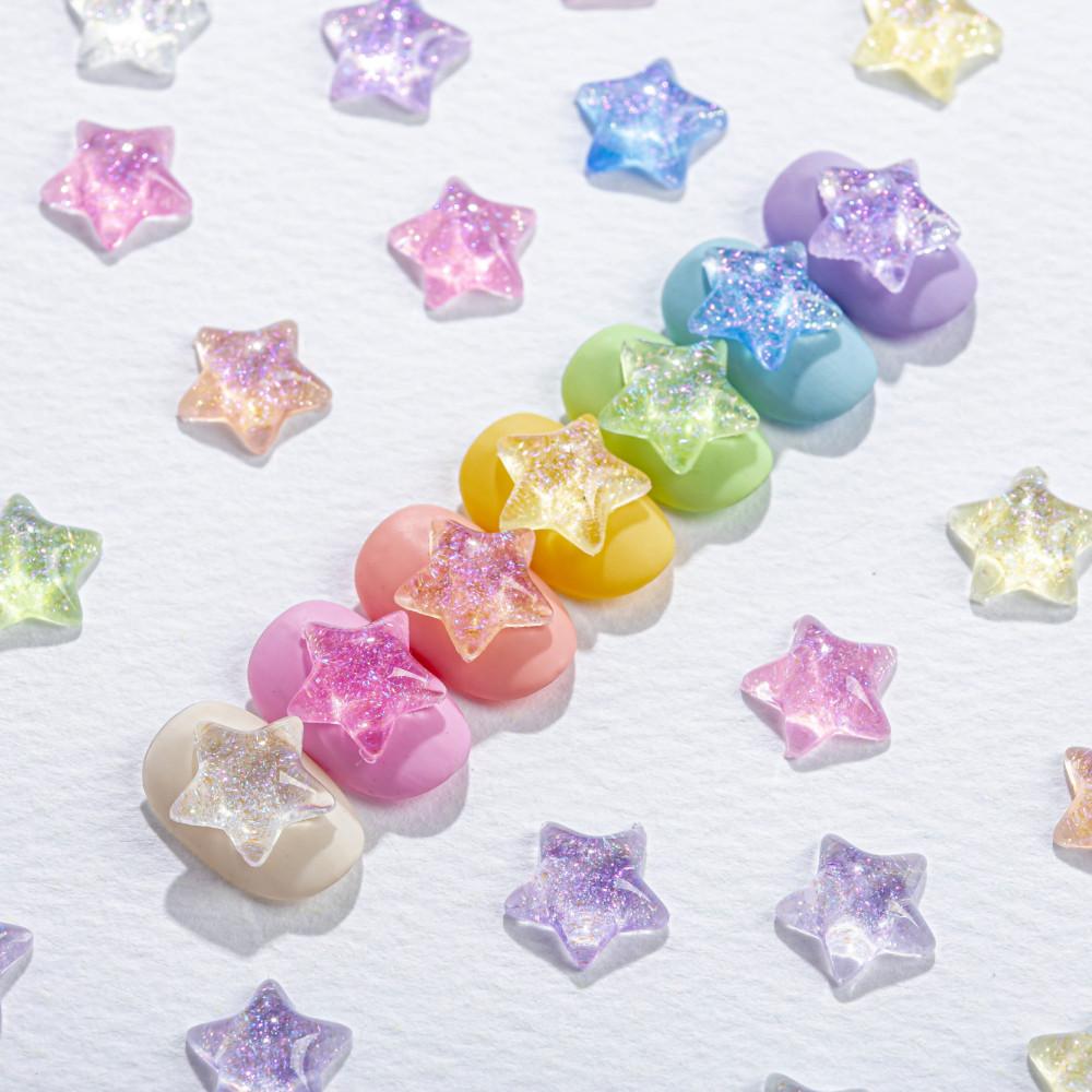 [20개입] 믹스컬러 글리터 별 파츠 셀프젤네일아트재료 : 네일은재료빨