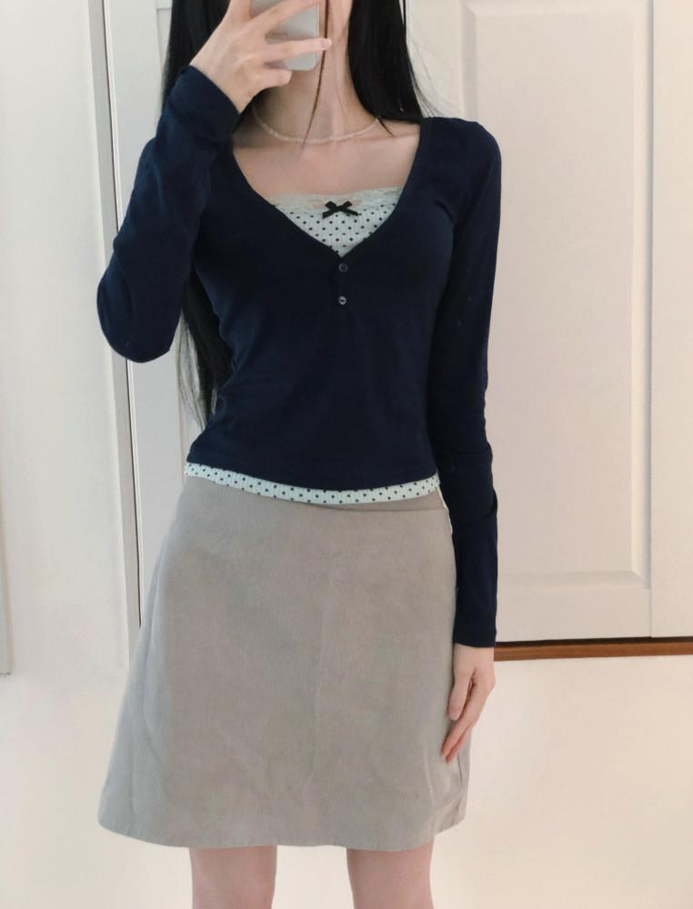 [위시엣일레븐] y2k mint chocolate top