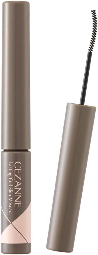 Cezanne Durable Curl Slim Mascara, S2 Ash, 0.1 oz (3.4 g), Mascara, Extra Fine Brush, Bunchy
