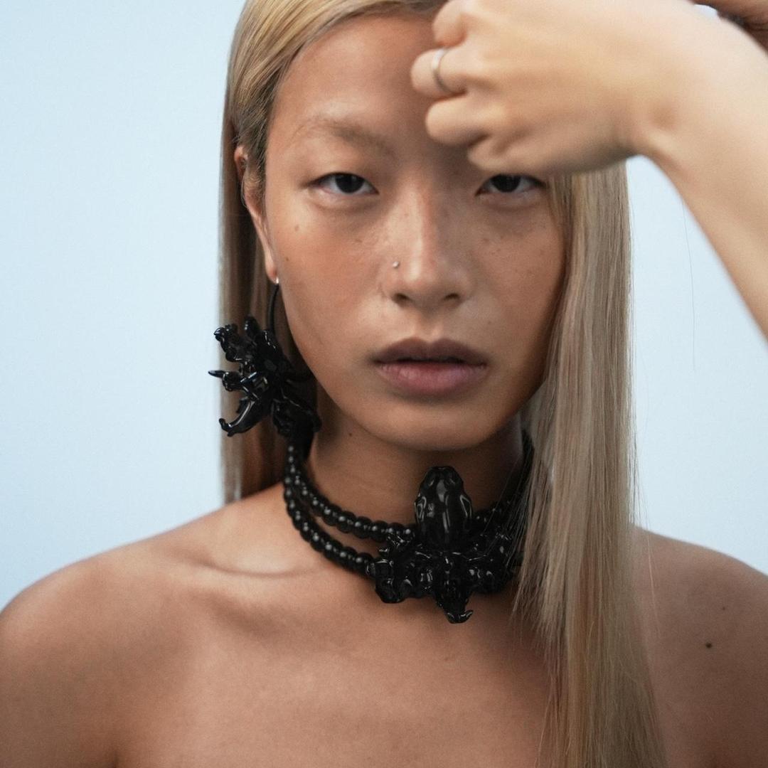 HSUX 3D-PRINTING Orchid Pearl ChokerMaterial: ABS...