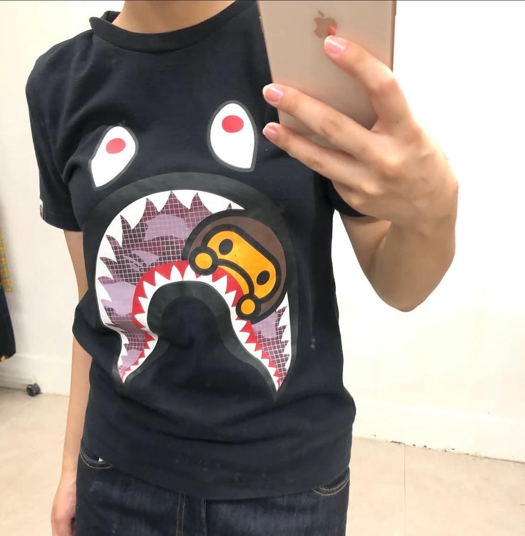 베이프 베이비 마일로 딱붙핏 반팔 티셔츠 | 후루츠패밀리