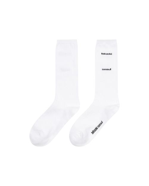 Misekiseoul classic socks WHITE