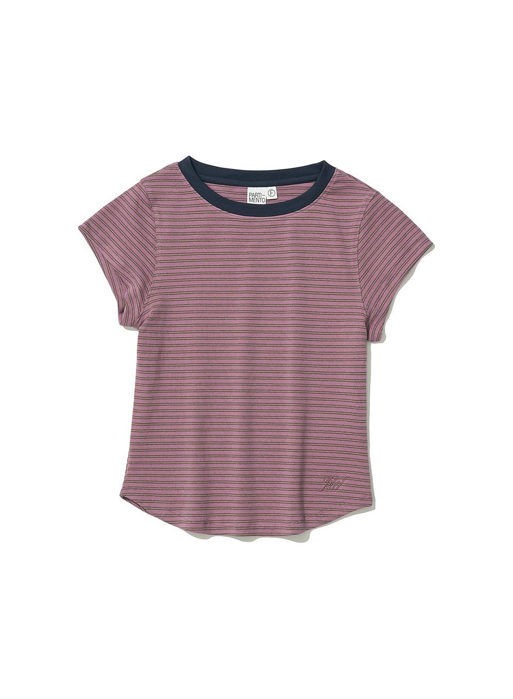 [WOMEN] STRIPE 90s SHORT SLEEVE TEE_VIOLET