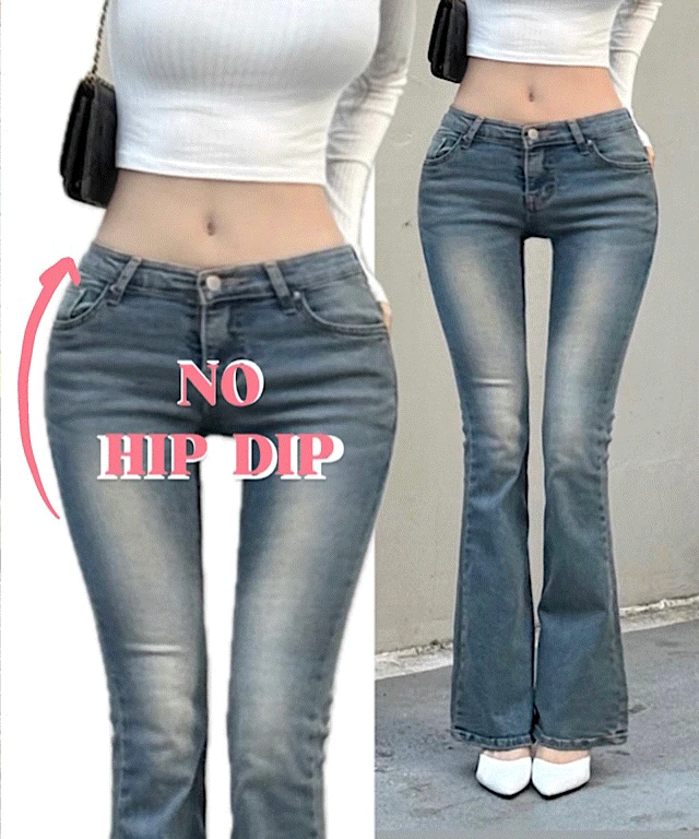 골반뽕 [ MADE : 타사 비교 불가 ] 스프링 딥업 골반 패드 반 하이 로우라이즈 부츠컷 데님 청바지 팬츠