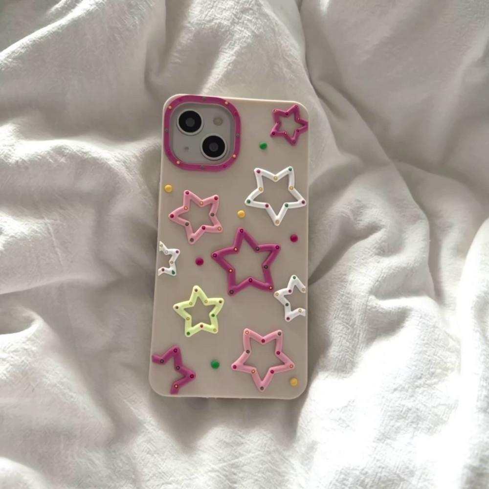 수심 Pink Star Case 아이폰 케이스 유니크 별 y2k 예쁜 독특한 폰 핑크
