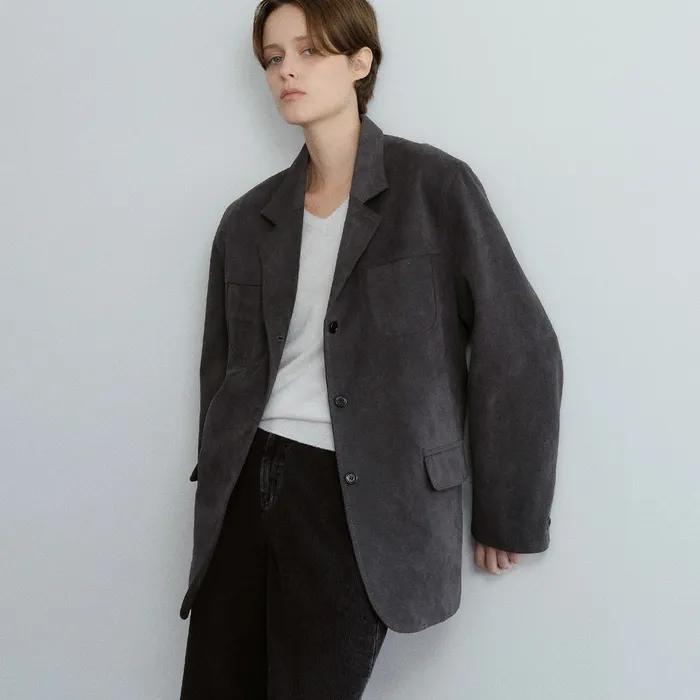 [29CM 단독] [2차] Covent suede jacket (charcoal)