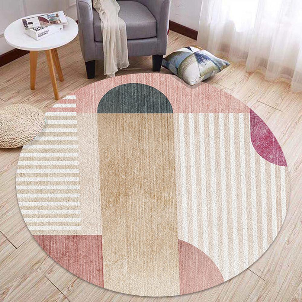 북유럽 16 타입 사계절 원형 러그 침실 단모 원룸 먼지없는 양탄자 거실 카페트 소형 카펫