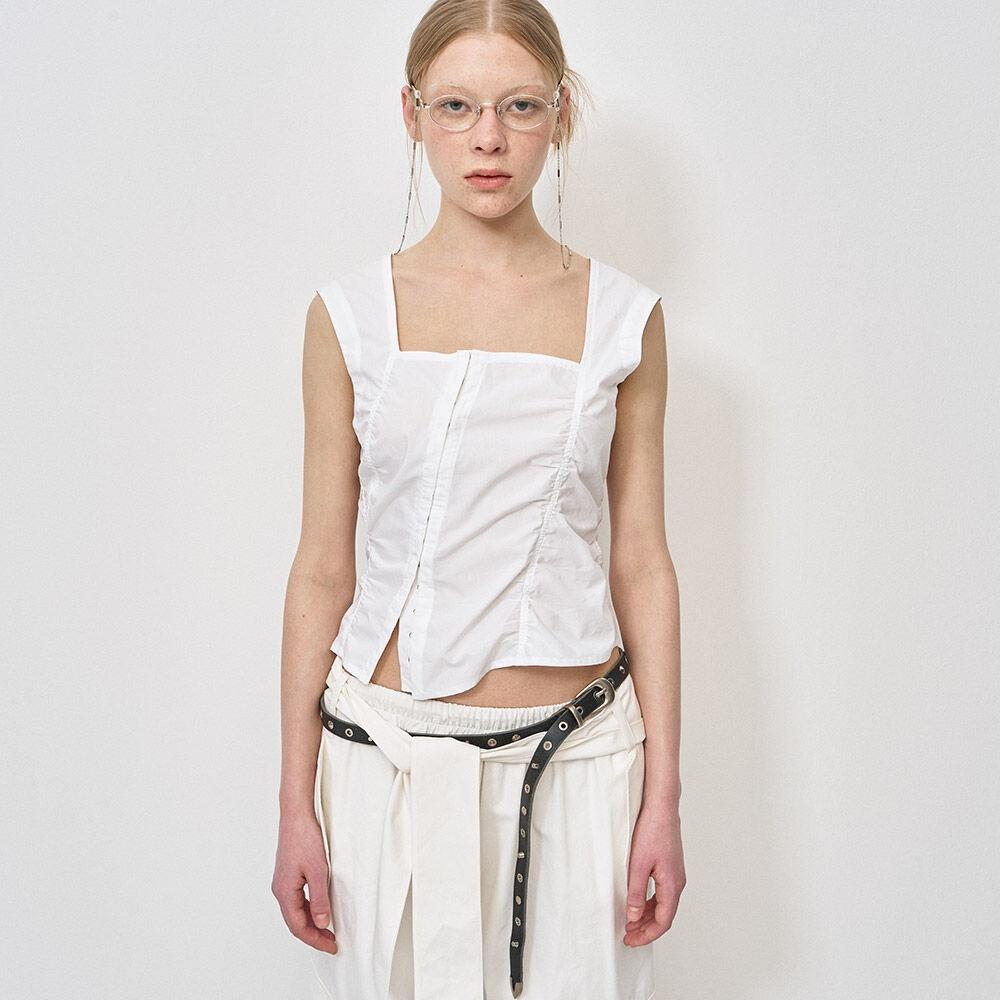 [2nd REORDER] HOOK FASTENING SLEEVELESS TOP