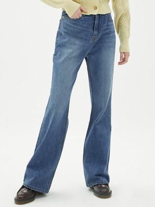 SEMI BOOTS-CUT DENIM PANTS_BLUE
