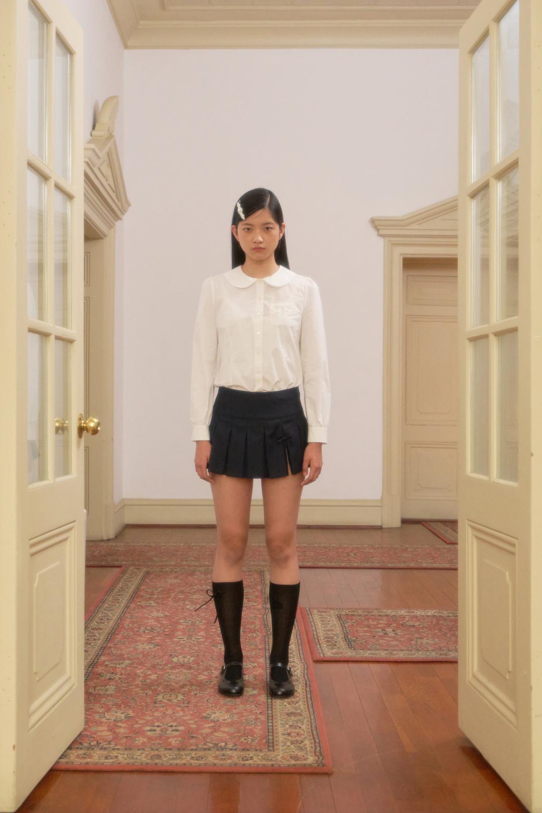 (바로 발송) Peter pan Collar Blouse (Off-white)