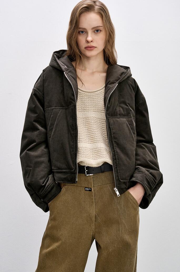 [SYSTEM] 후드 구스 다운 점퍼