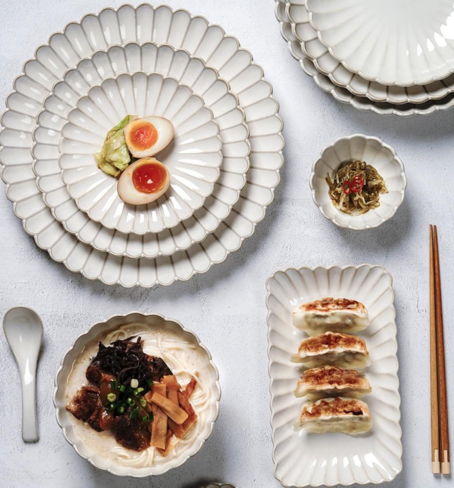 레트로식기 국화접시 카페 레스토랑 파스타 브런치 스테이크 타원형 빈티지그릇