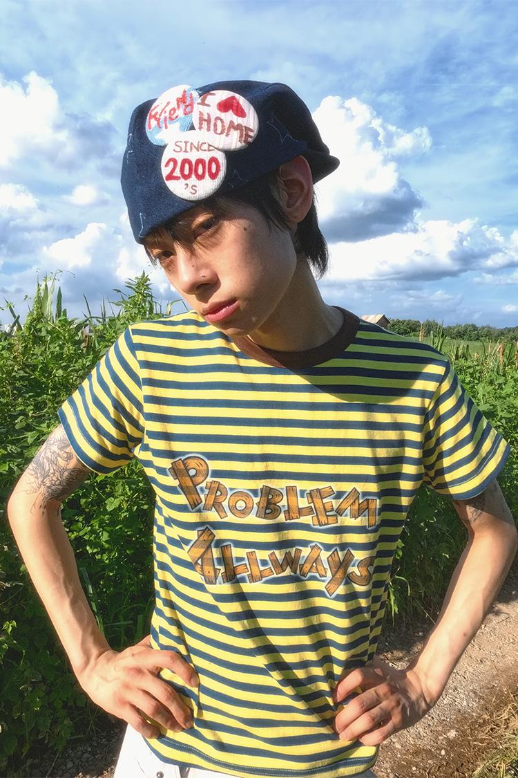 LOGO STRIPE T-SHIRTS (YELLOW)