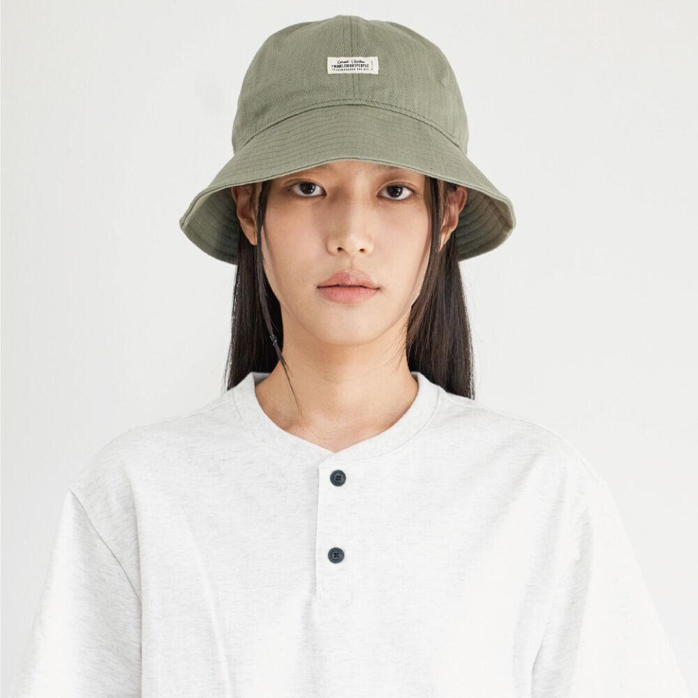 TT35AACU07_WH LABEL 6PANEL BUCKET HAT