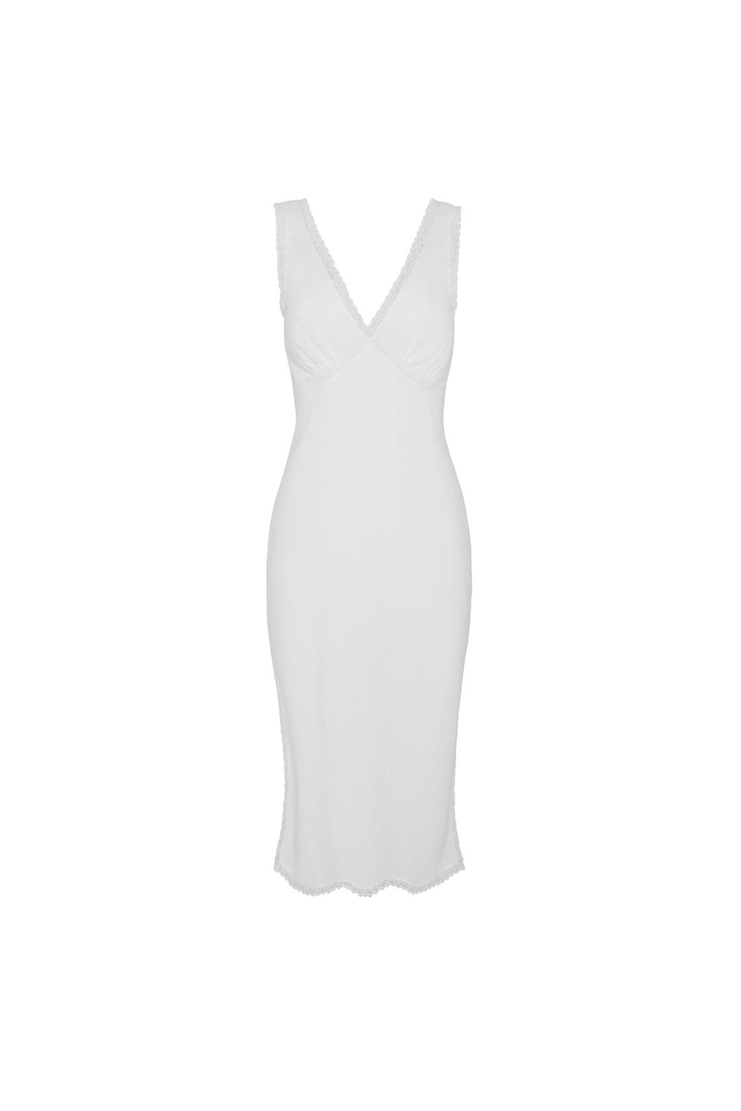 The Iris Slip: Cotton Voile White - XXS