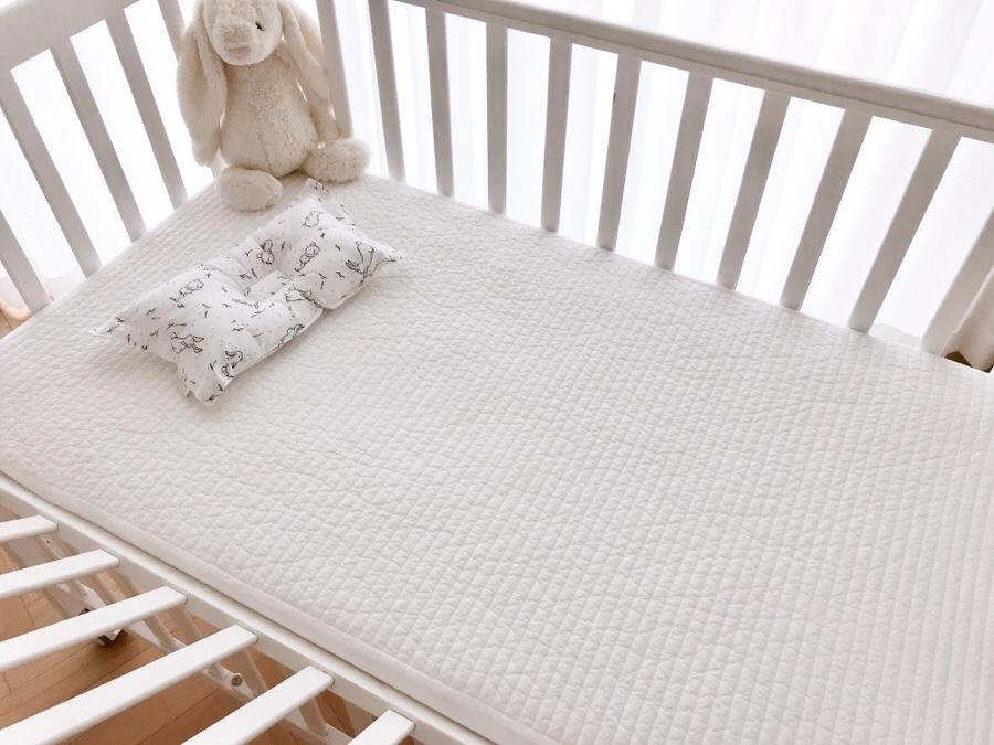 100수 고밀도 줄누빔 아기침대커버