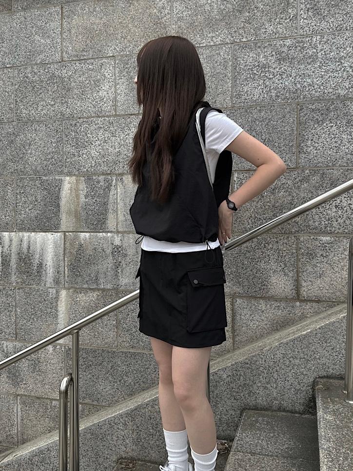 40 아노락 후드 조끼 (2color) - 나일론,베스트,미니멀