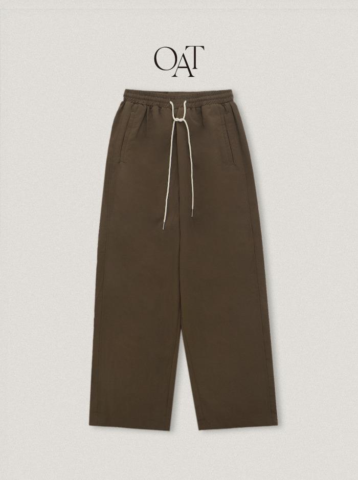 [💡뉴컬러10%][OAT/4천장돌파] Nylon 2-way Stopper Wide Pants - Warm brown