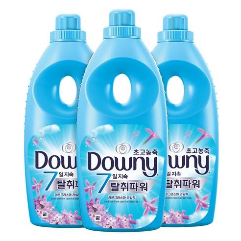 다우니 7일 지속 탈취파워 초고농축 섬유유연제 레몬그라스와 라일락향 본품, 1.05L, 3개 - 액체섬유유연제 | 쿠팡