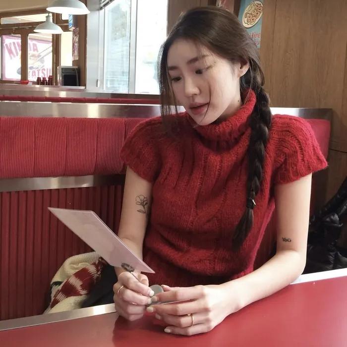 (7차_시즌한정상품_) twist turtleneck knitwear_santa