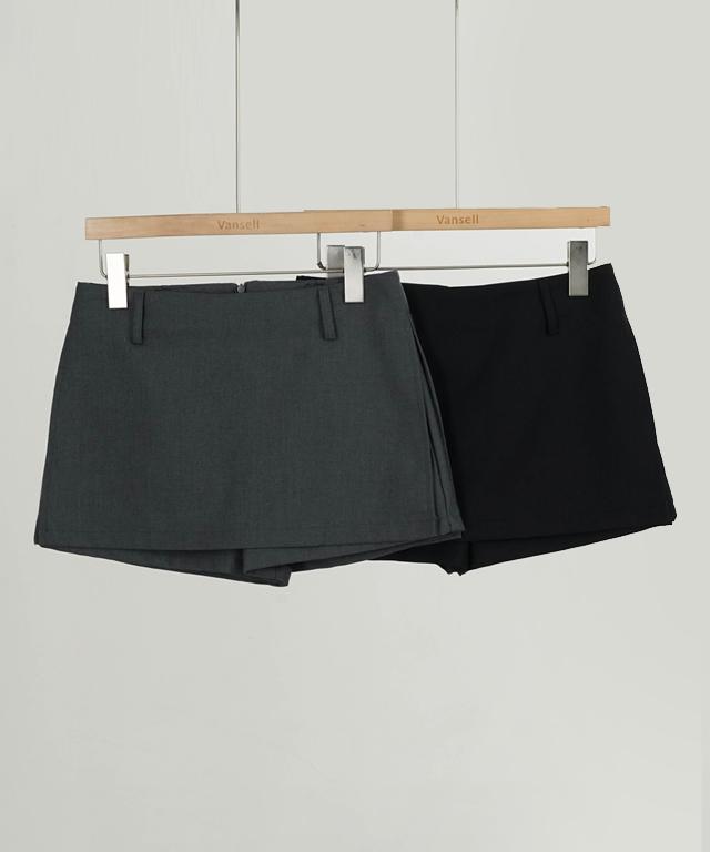 반셀 [S,M,L/2C] 옆트임 스탠다드 치마바지 스커트팬츠 미니스커트 하객룩 정장치마 트임스커트 면접룩 트임치마 숏팬츠 정장치마