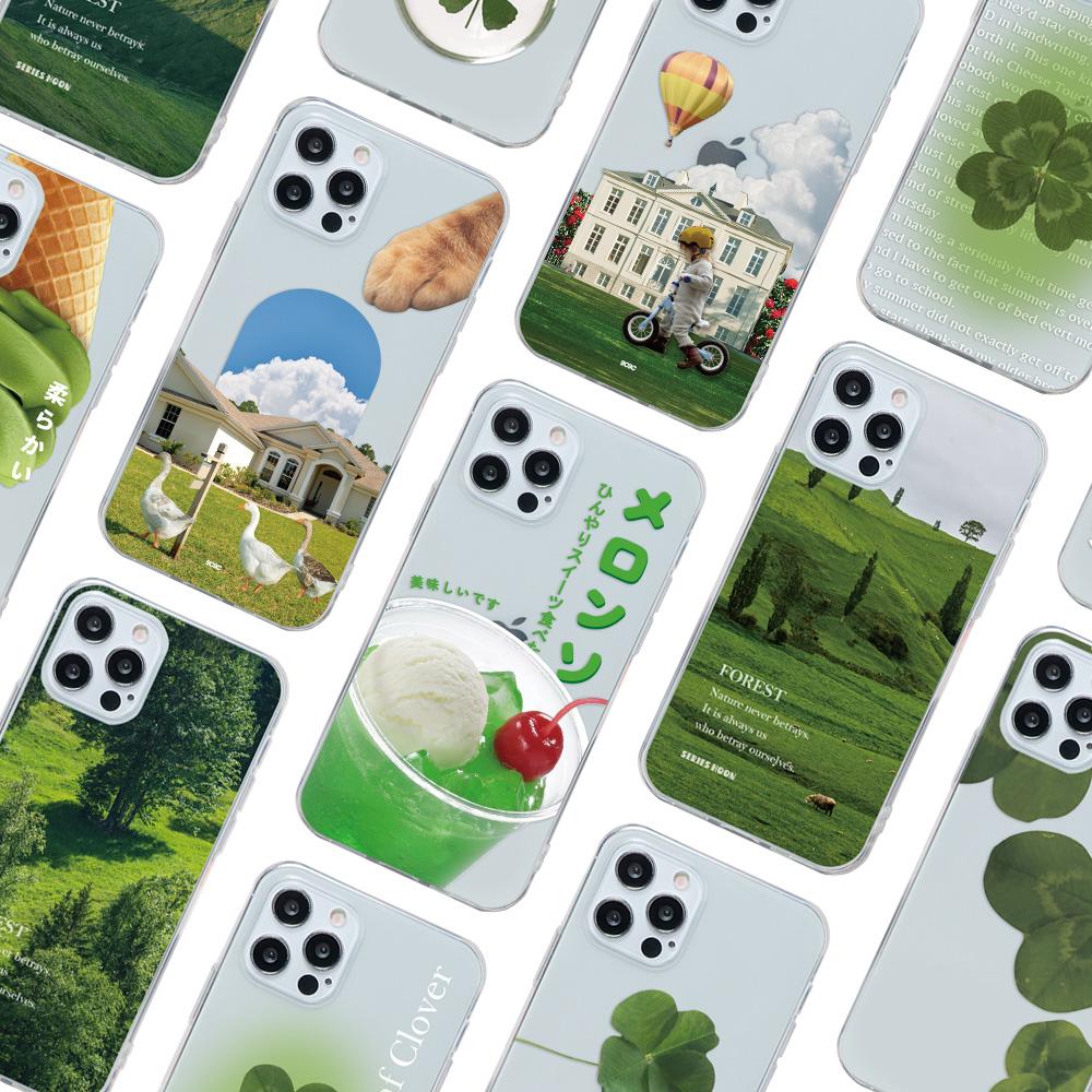 코쿼드 [아이폰15추가] 9C9C 그린 ver 젤리 클리어케이스 아이폰 갤럭시 LG 전기종