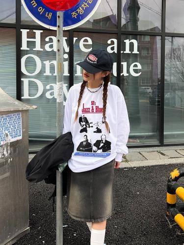 (UNISEX) 재즈 긴팔 T