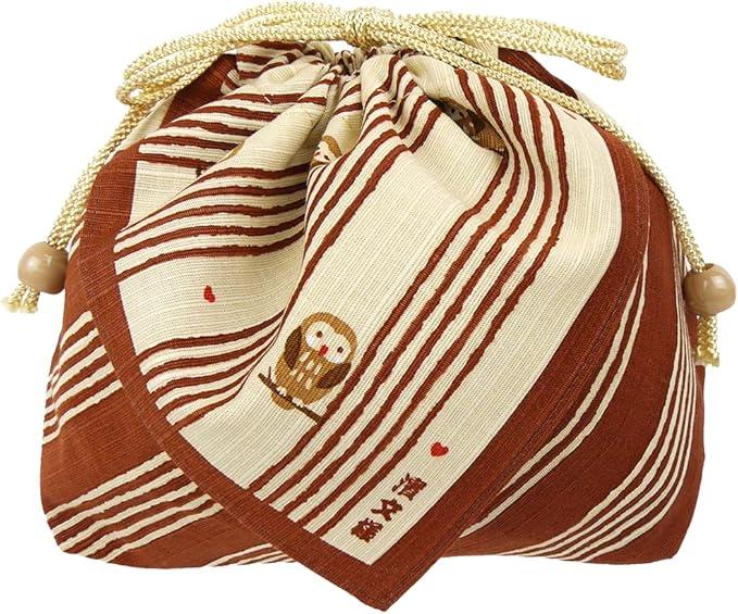 Hamamonyo Lunch Box Drawstring Bow Owl