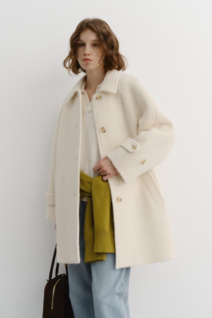 [EXCLUSIVE] ALPACA HALF MAC COAT CREAM