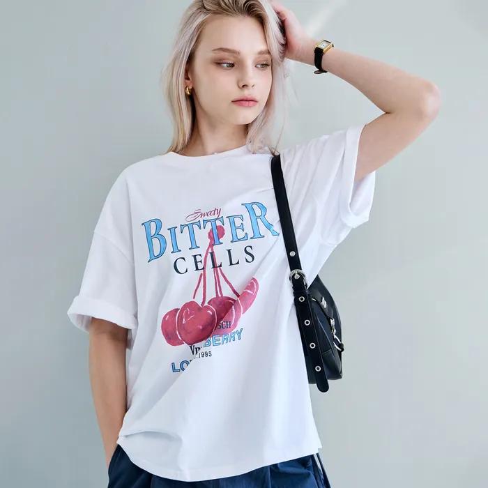 Cherry Berry Tee-White